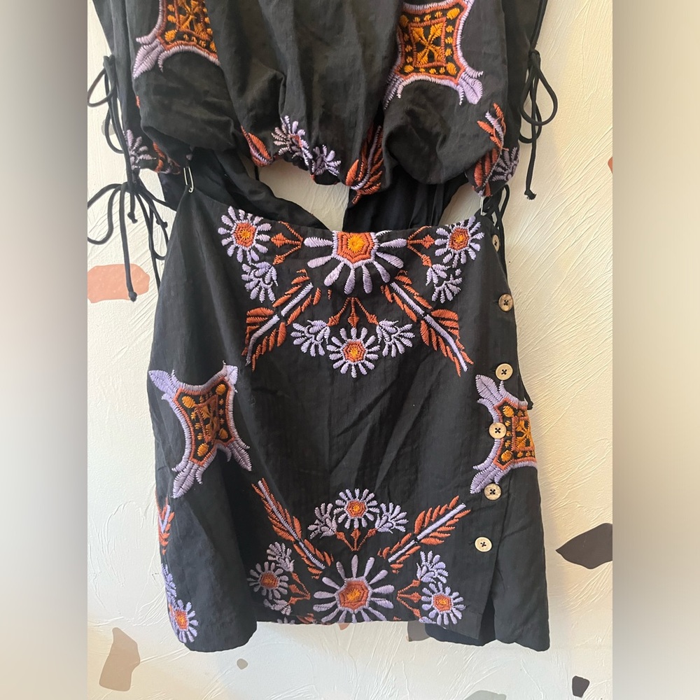 NWT Free People Sardinia Sun Mini Dress size 10 - Picture 9 of 14